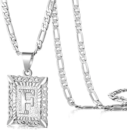 18K Gold Plated Square Letter Necklace - Image 15