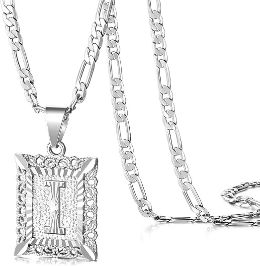 18K Gold Plated Square Letter Necklace - Image 21
