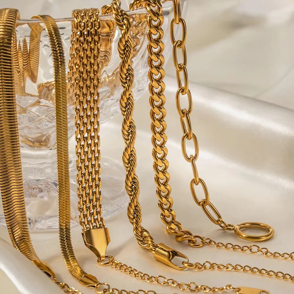 6pc Everyday Chain Bracelet Stack - Image 3