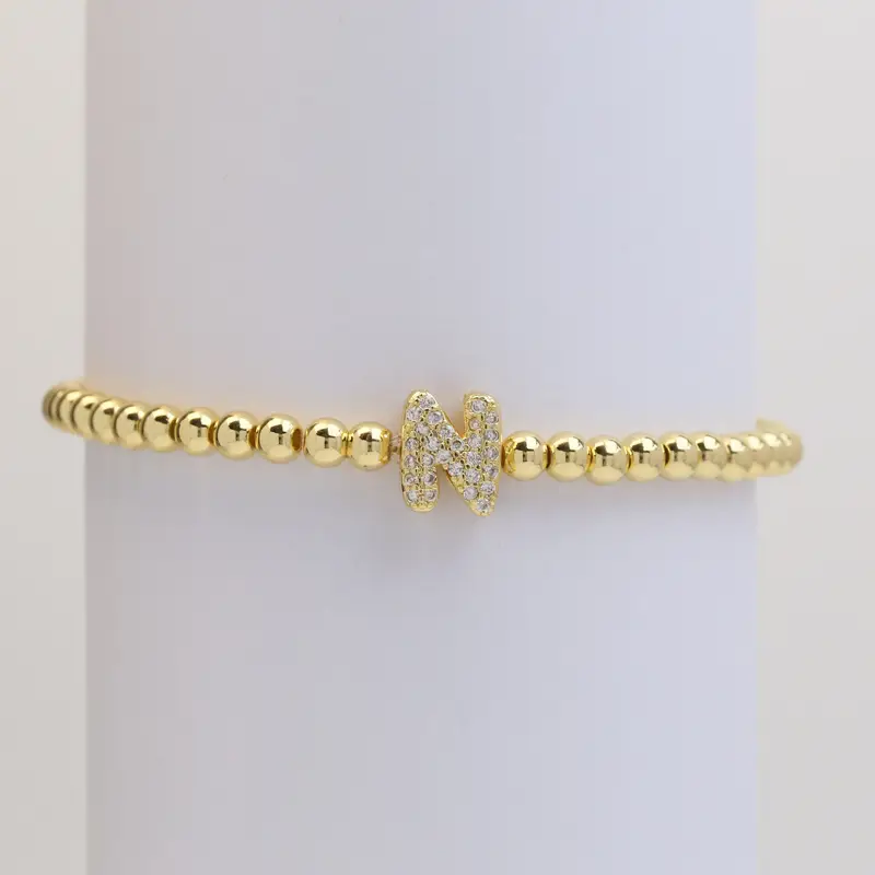 A-Z Bubble Initial Beaded Bracelet - Image 15