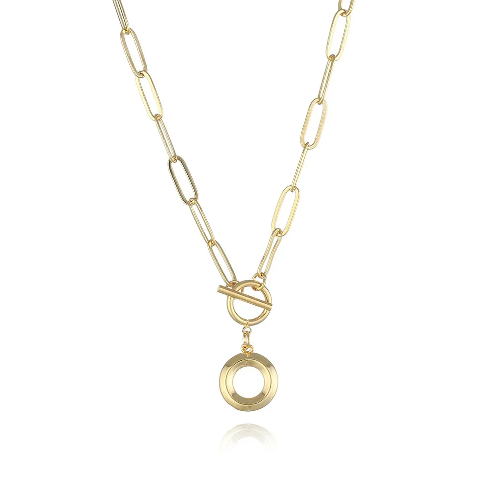 A-Z Initial Toggle Paperclip Necklace - Image 16