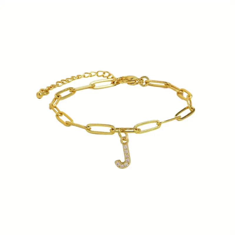 A-Z Initial Paperclip Bracelet - Image 11