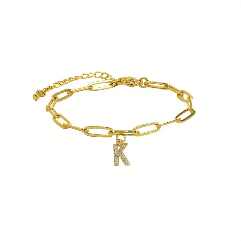 A-Z Initial Paperclip Bracelet - Image 12