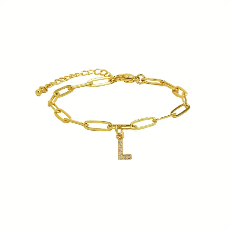A-Z Initial Paperclip Bracelet - Image 13