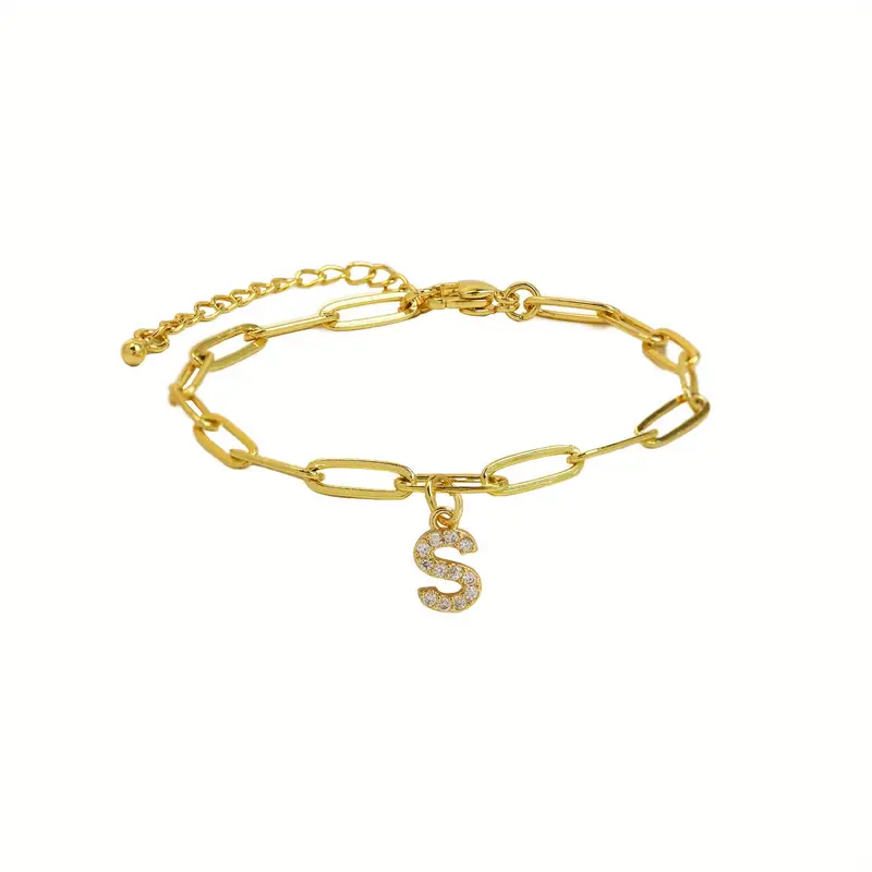 A-Z Initial Paperclip Bracelet - Image 20