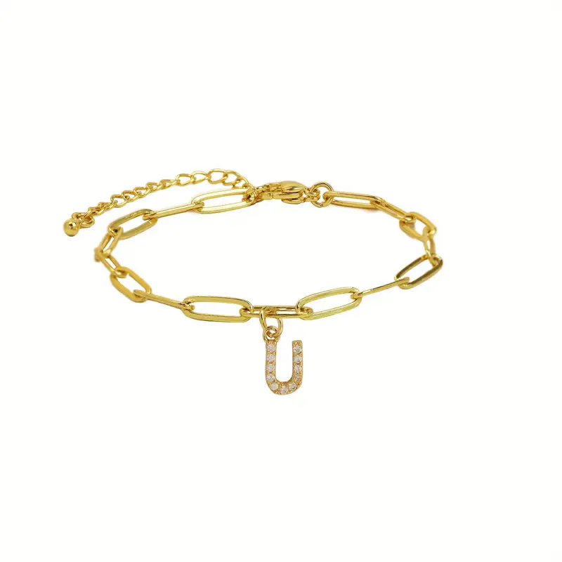 A-Z Initial Paperclip Bracelet - Image 22