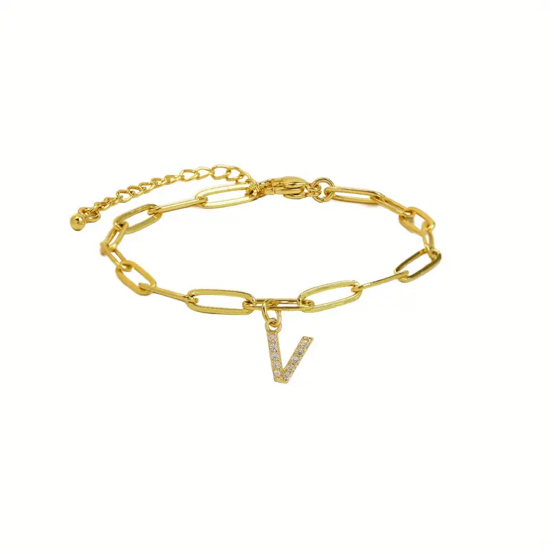 A-Z Initial Paperclip Bracelet - Image 23