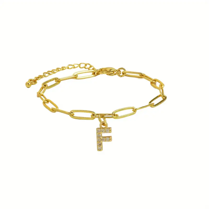 A-Z Initial Paperclip Bracelet - Image 7