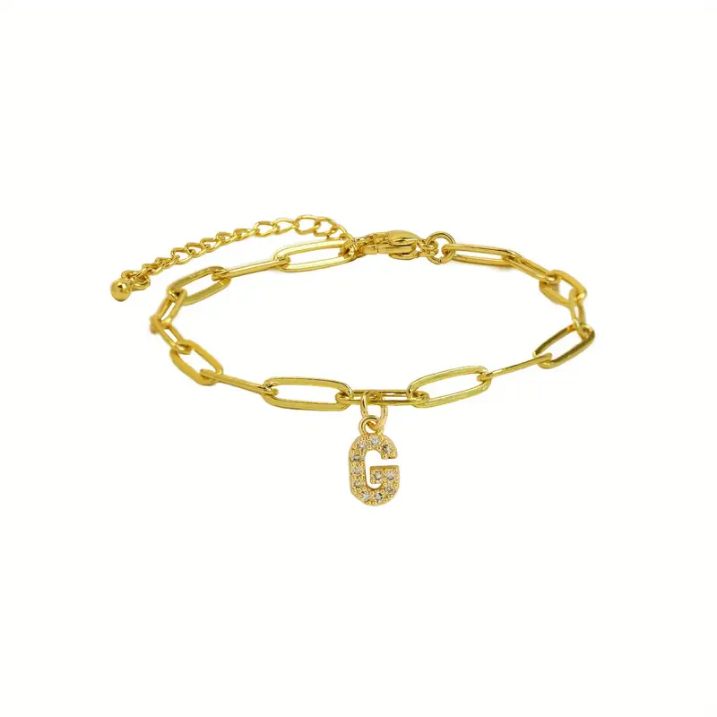 A-Z Initial Paperclip Bracelet - Image 8