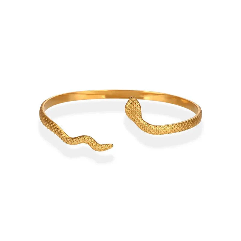 Adjustable Sleek Snake Cuff Bracelet - Image 5