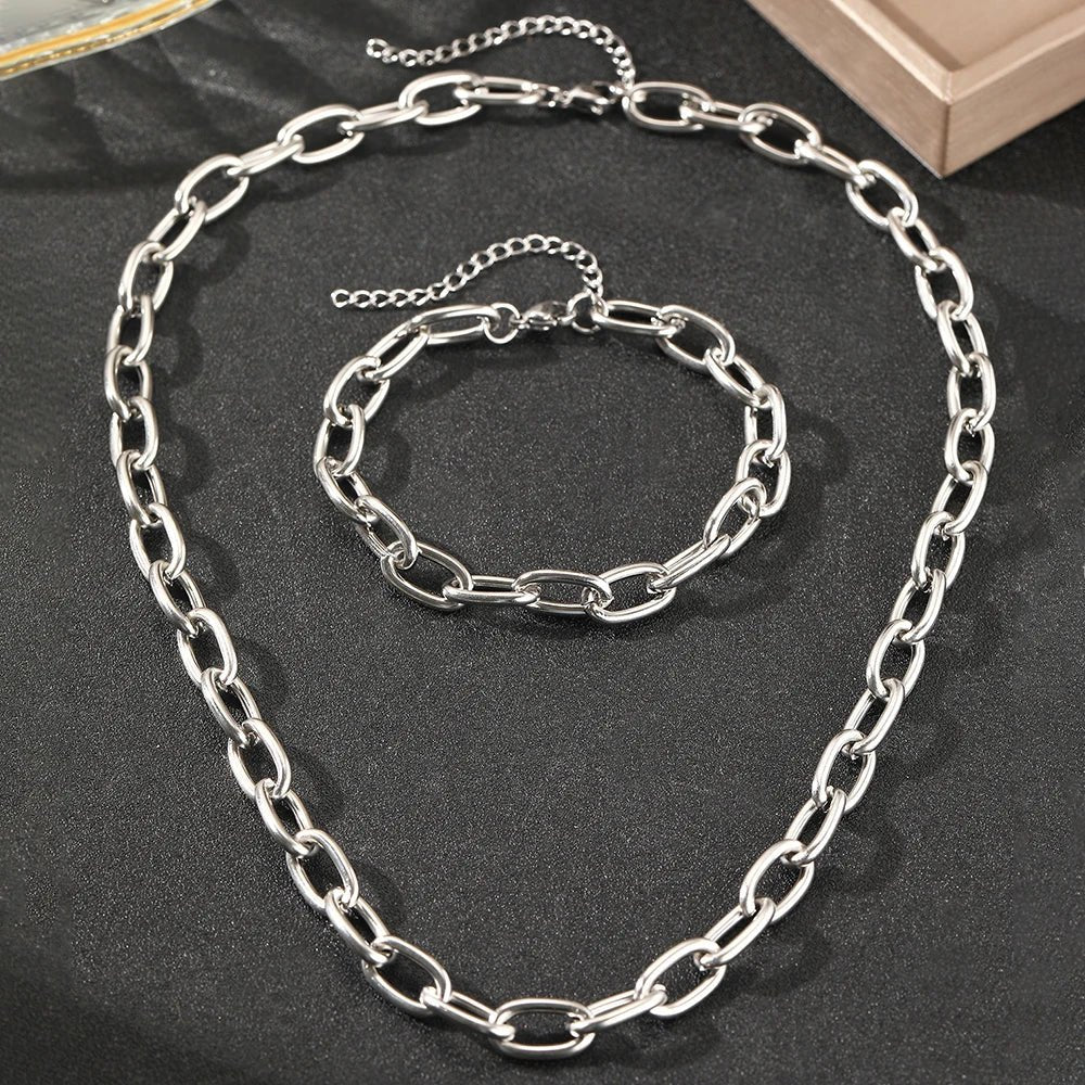 Paperclip Necklace & Bracelet Set - Image 6