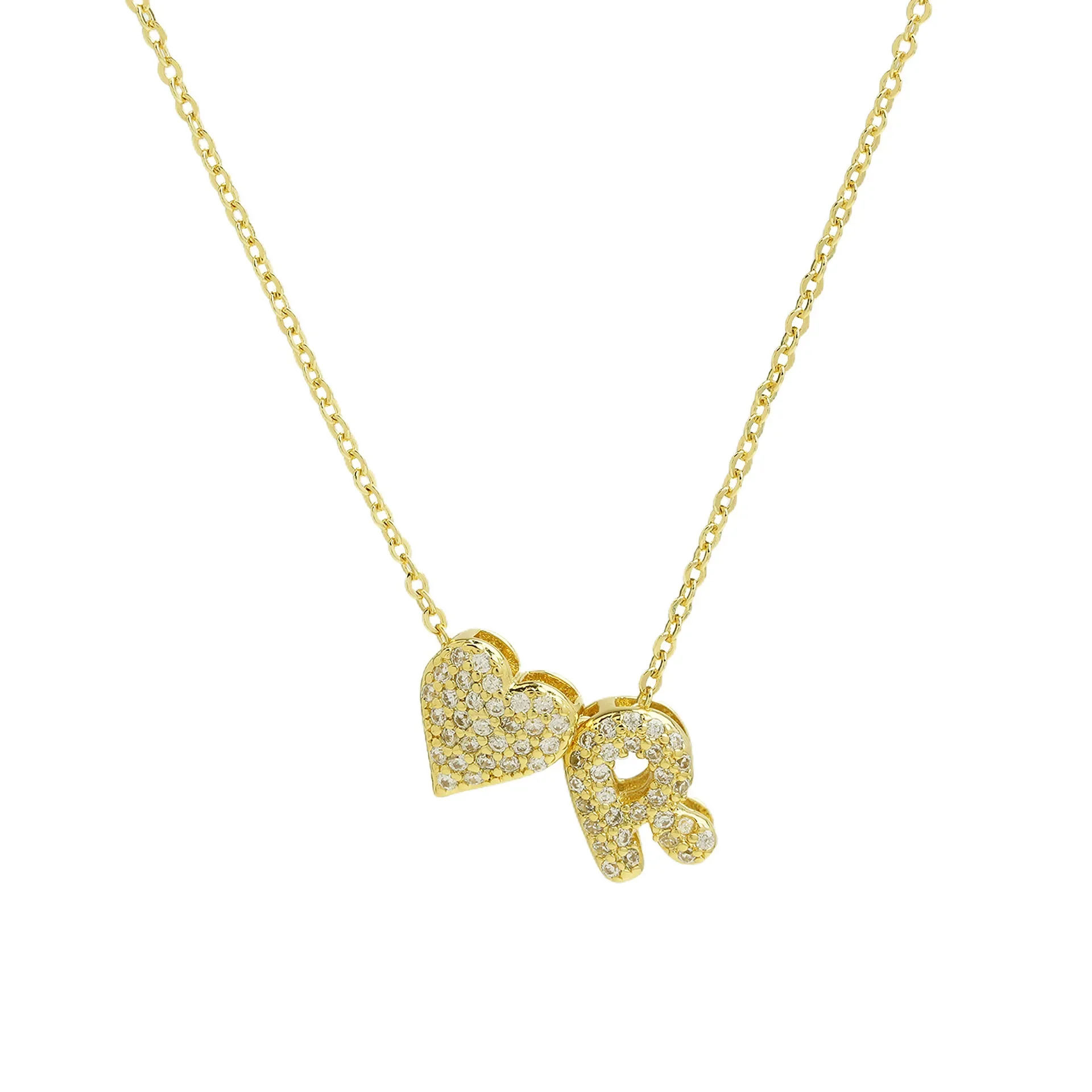 A-Z Tiny Heart Initial Necklace - Image 20