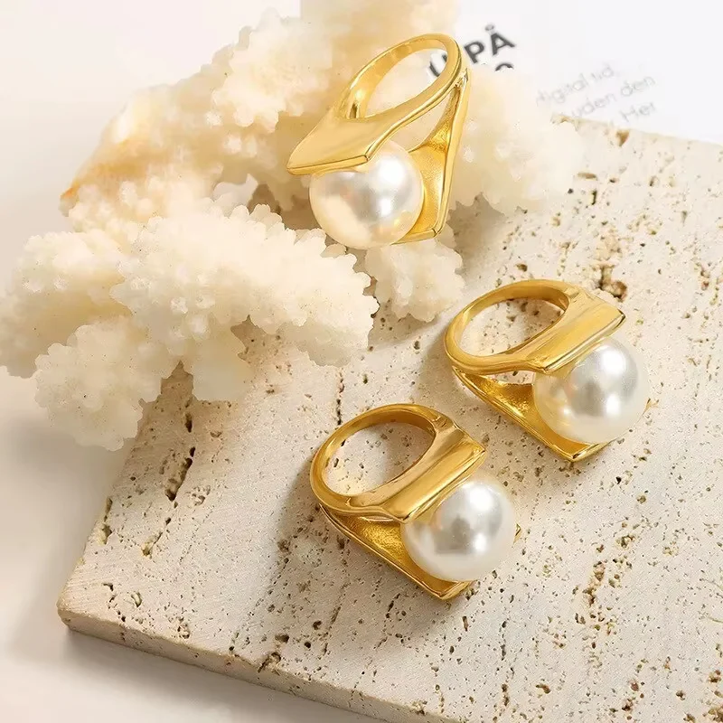 Y Shaped Pearl Ring - Image 6
